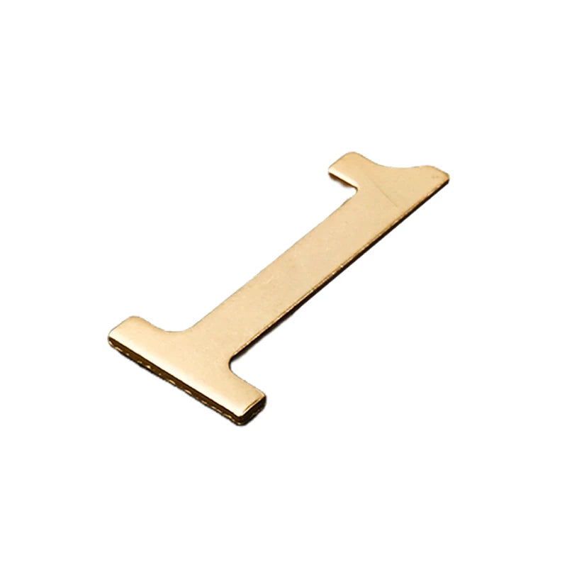 Golden Metal Door Numbers with Magnets - 7x4cm Address Labels