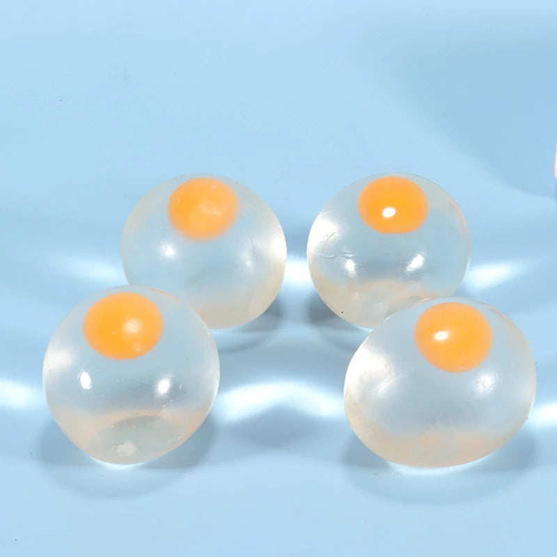 Balle anti-stress en forme d'œuf éclaboussé - Jouet anti-stress amusant et original