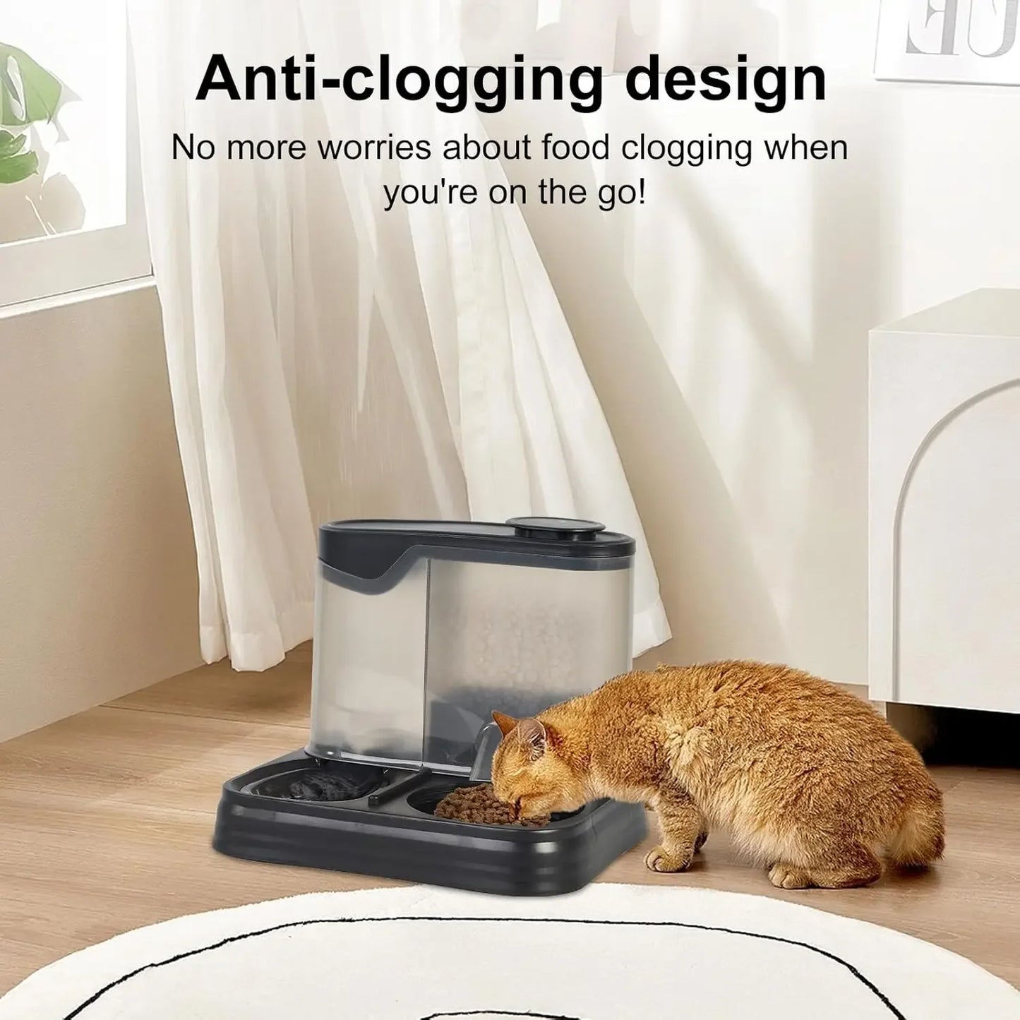 Automatic Cat & Dog Feeder - 2-in-1 Food & Water Dispenser