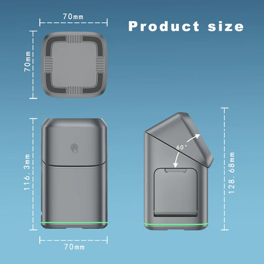 Electric Rotating 4-in-1 Wireless Charger - Portable Design - Bascora
