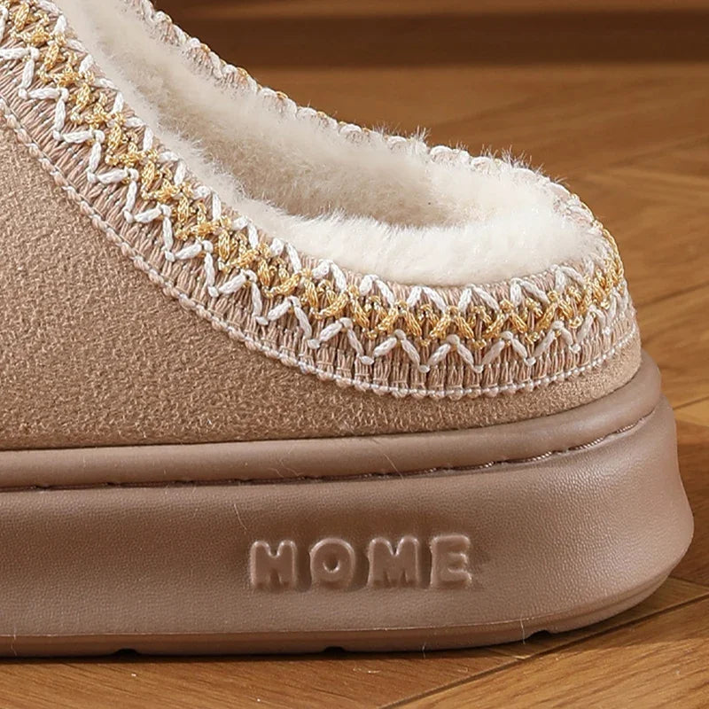 Cozy Fluffy Platform Slippers - Warm Indoor Unisex Shoes
