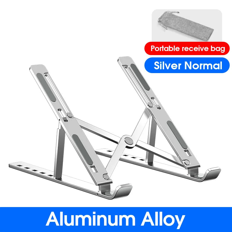 Portable Adjustable Laptop Stand - Aluminum Alloy for MacBook & PC - Bascora