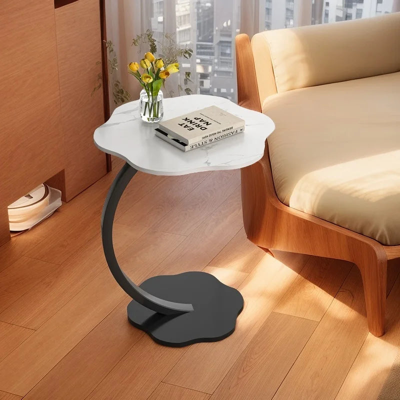 Light Luxury Round Side Table - Modern Metal Coffee Table