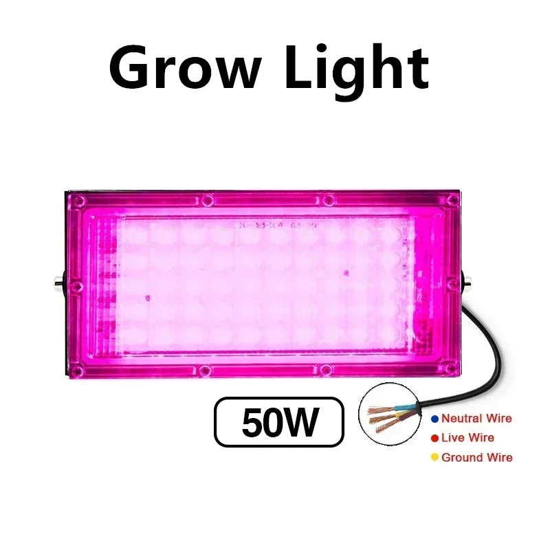 LED Phyto Spotlight 220V - Full Spectrum Hydroponic Plant Light 50W/100W