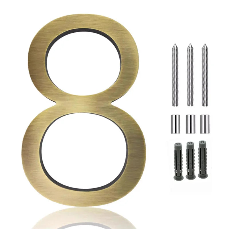 5 Inch Metal Floating House Numbers - Premium Outdoor Address Signs