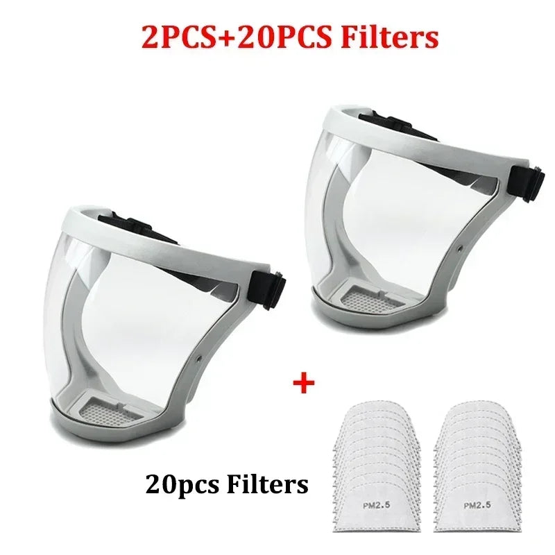 Máscara de protección facial completa - Protección de seguridad transparente