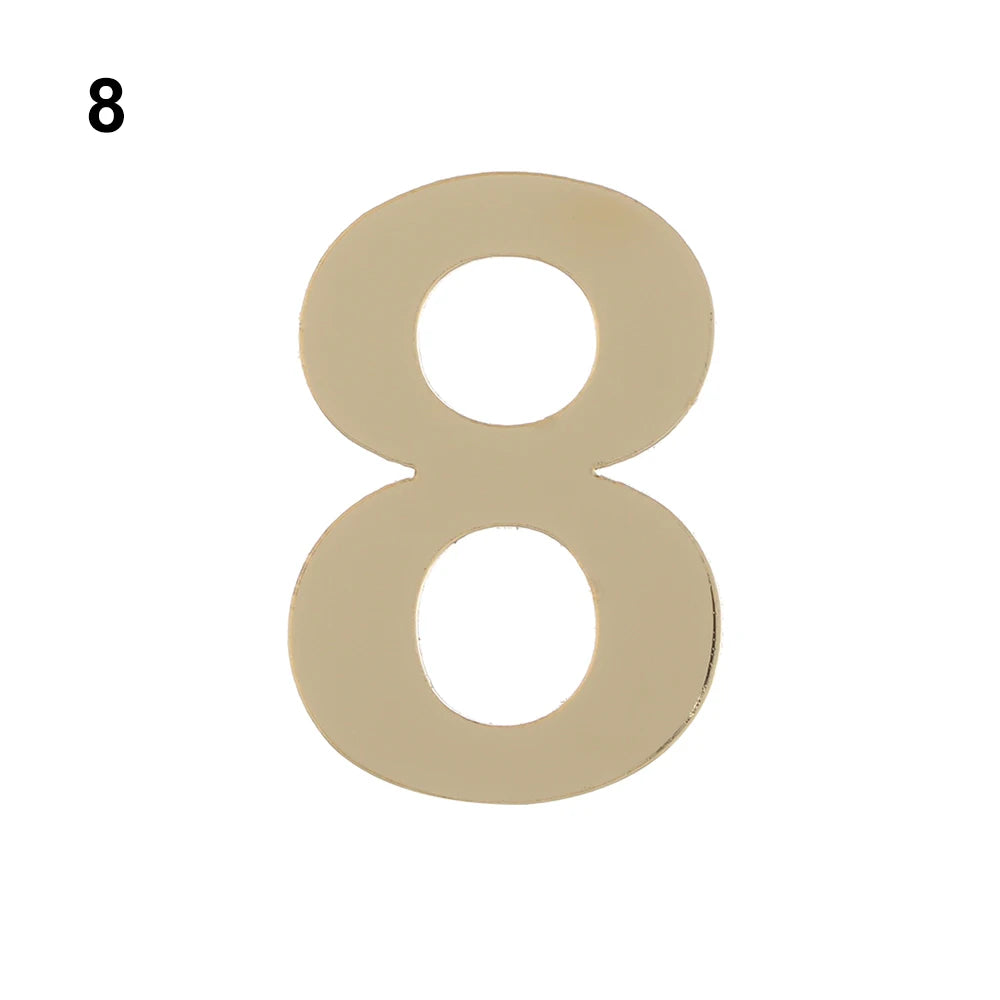 Self-Adhesive Address Number Stickers - Acrylic Door Plate Digits