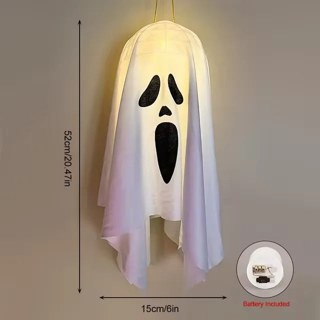 Halloween Ghost LED Light - Hanging Horror Prop Decoration