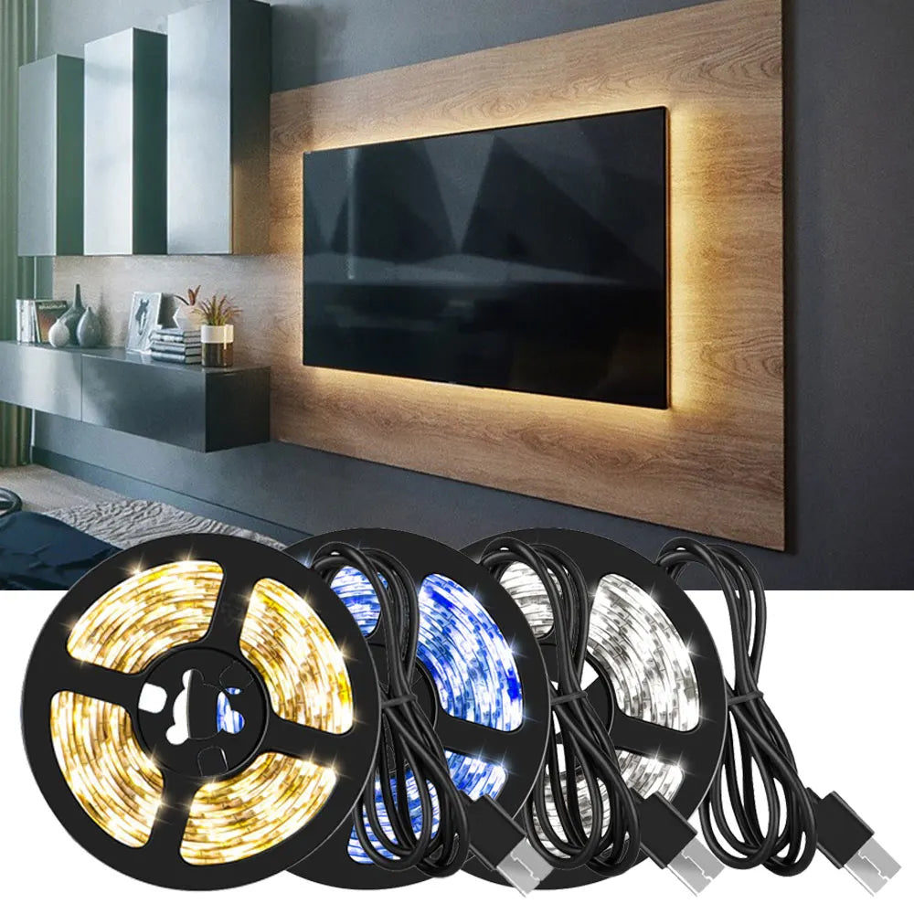 5M USB LED Strip Lights - Aesthetic Room Decor & Ambient Lighting