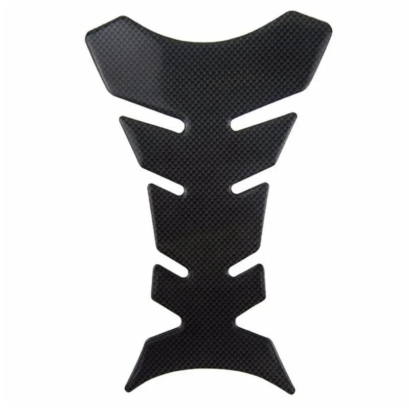 Black carbon fiber texture tank pad on a white background