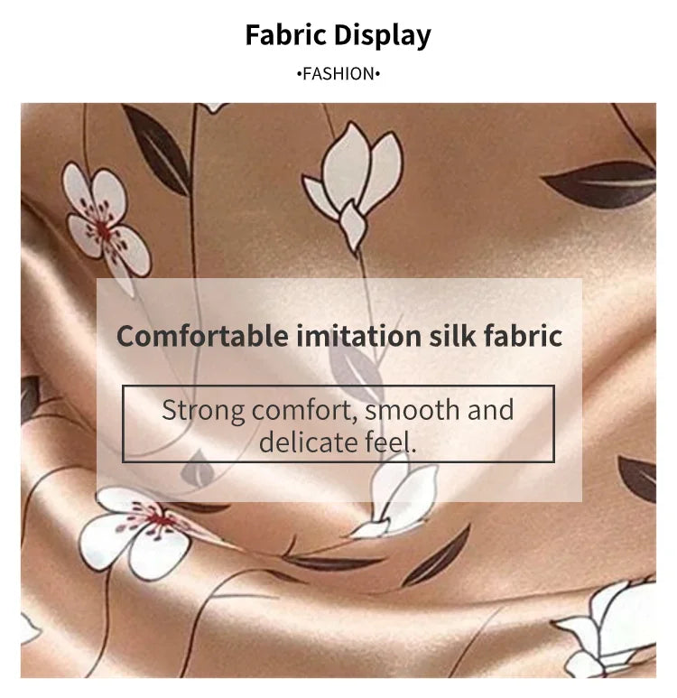 Floral Print Satin Nightgown - Backless Slip Night Dress