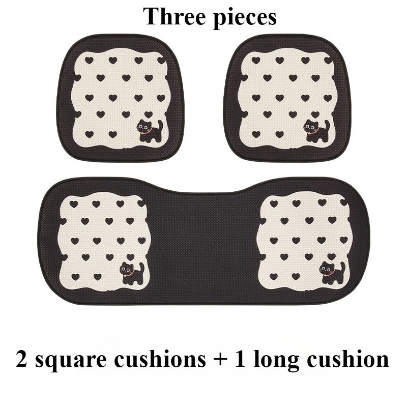 Coussin de siège auto en maille nid d'abeille pour chaton mignon