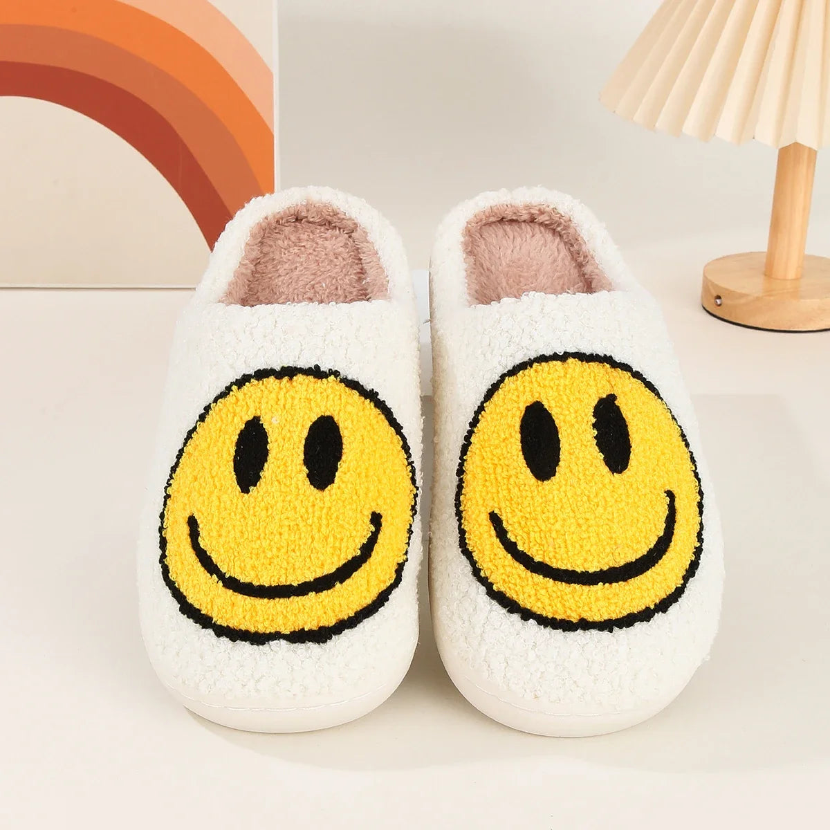 Plush Winter Slippers - Fluffy Cotton Non-Slip Indoor Shoes
