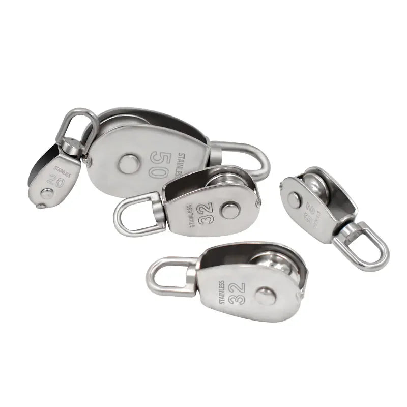 Marine Grade Stainless Steel Pulley - Corrosion Resistant Block - Bascora