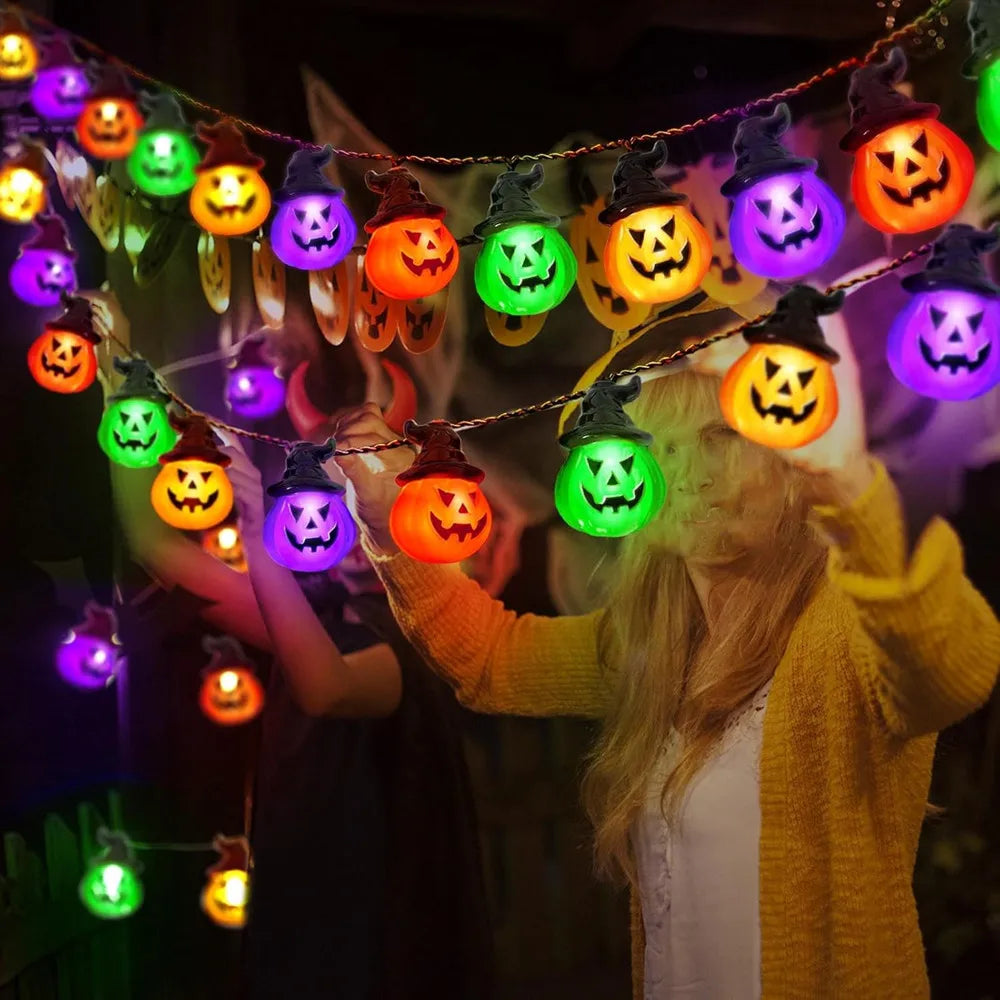 Pumpkin String Lights - RGB LED Indoor Outdoor Decoration