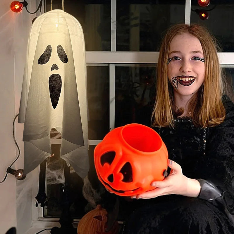 Halloween Ghost LED Light - Hanging Horror Prop Decoration