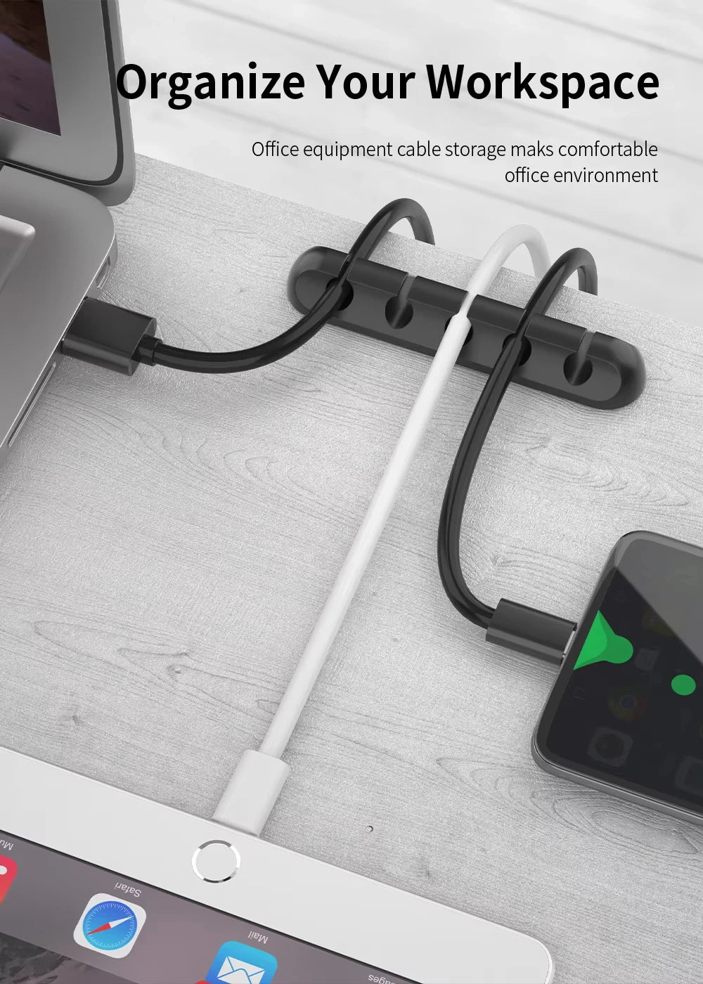 USB Cable Organiser & Wire Management Clips