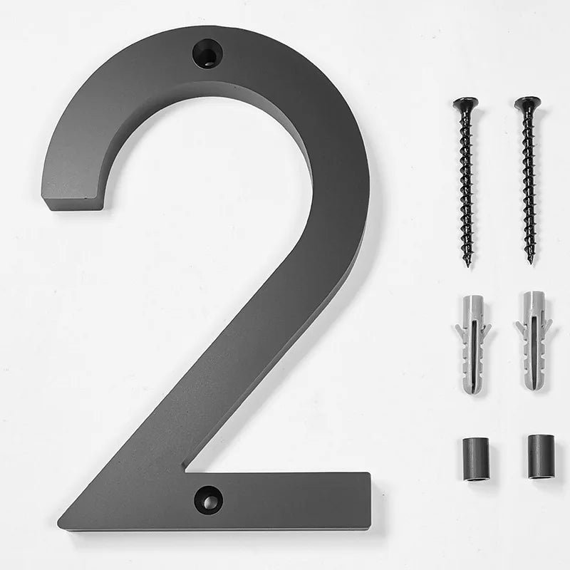 Large Floating House Numbers 6" - Black Acrylic Address Signs