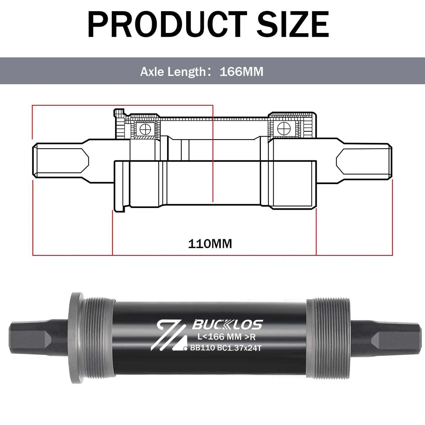 Bike Bottom Bracket - BSA BB68 Sealed Bearing Square Threaded