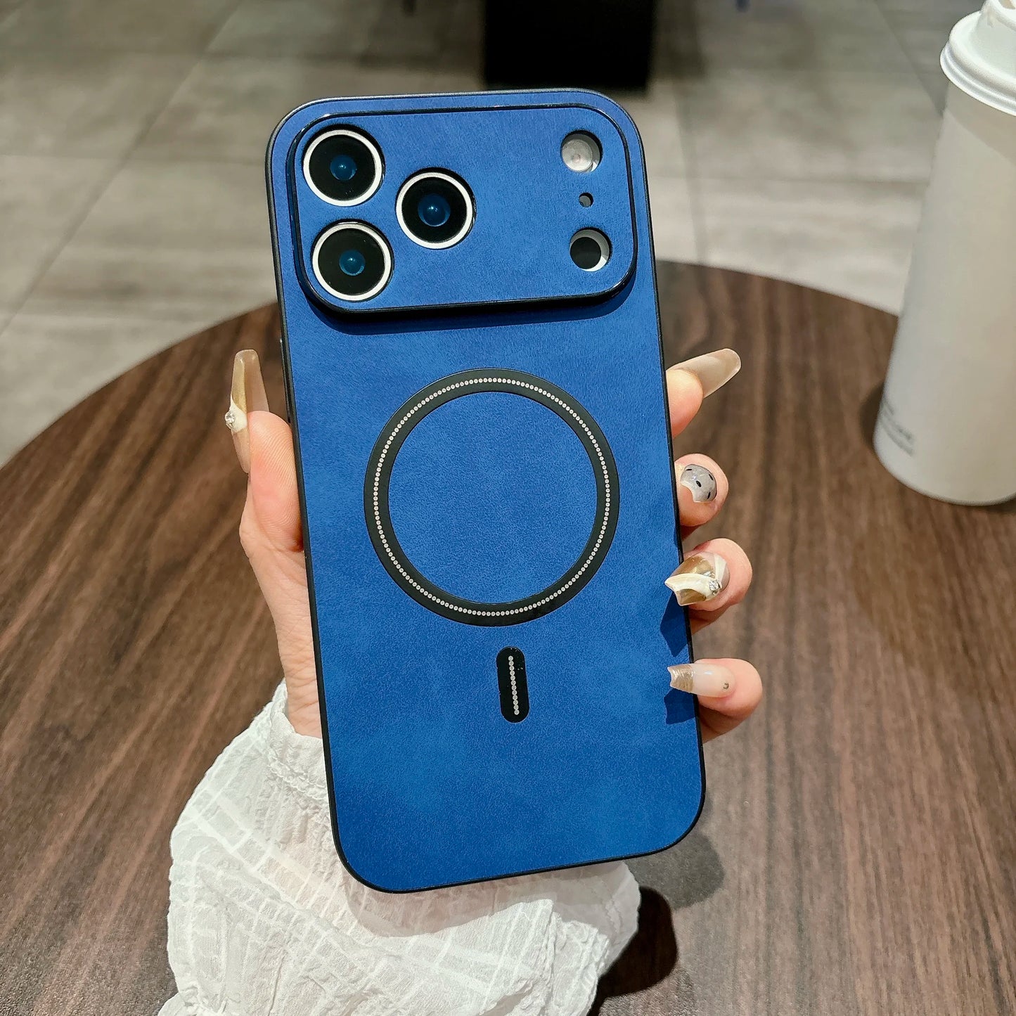 Magnetic Leather iPhone Case - All-Round Camera Protection