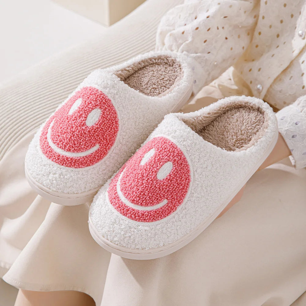 Plush Winter Slippers - Fluffy Cotton Non-Slip Indoor Shoes
