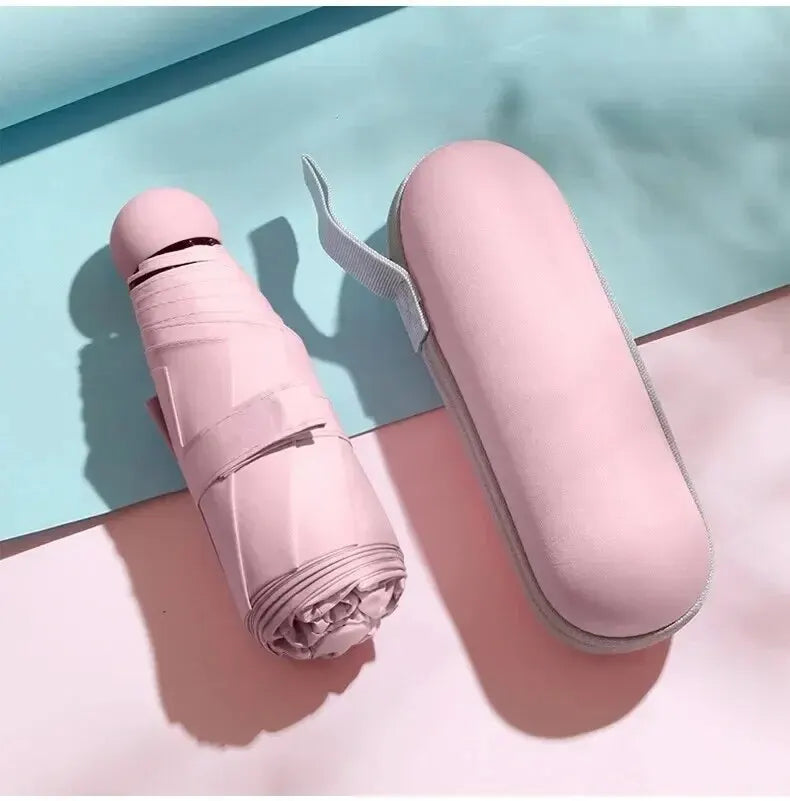 Portable Capsule Umbrella - Mini Foldable Sun & Rain Protection