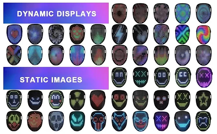 LED Mask with Gesture Sensing - Transforming Halloween Mask