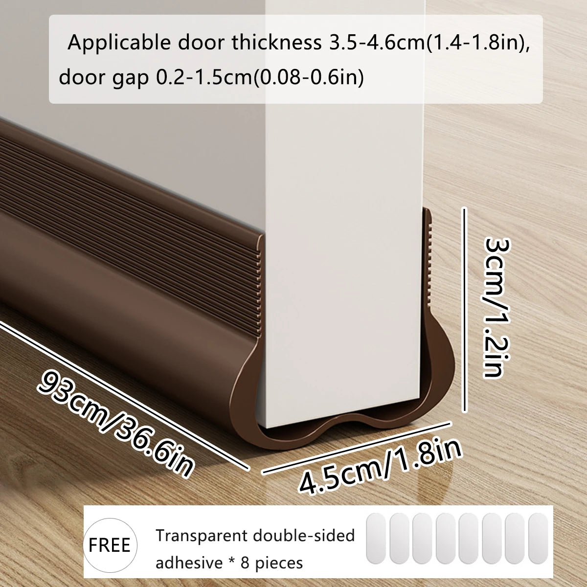 PVC Flexible Door Bottom Sealing Strip - Draft Stopper Weatherstrip