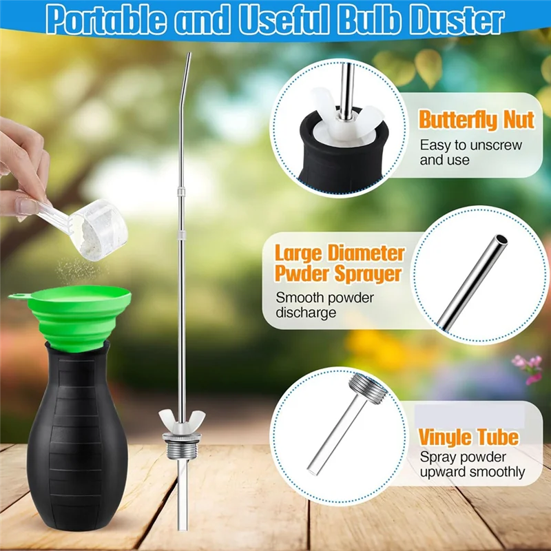 Diatomaceous Earth Powder Duster - Garden Sprayer for Organic Pest Control