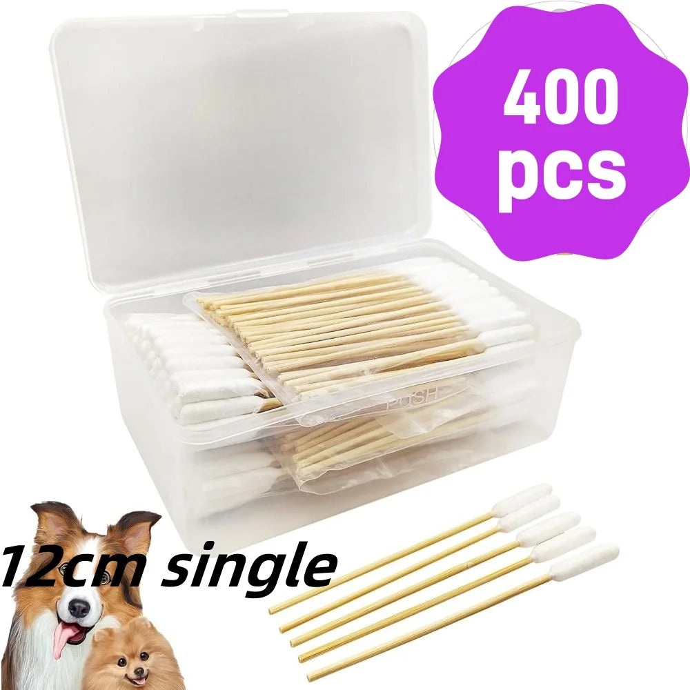 Tampons nettoyants pour oreilles d'animaux - 50/100/300/500/900/1000 pièces