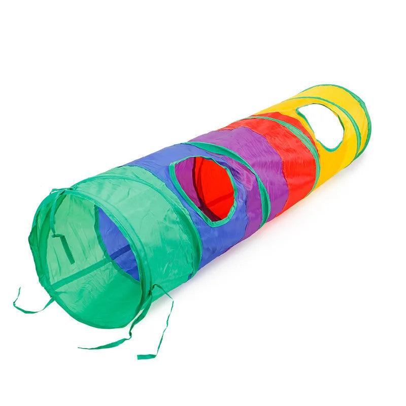 Túnel plegable para gatos - Diversión en interiores