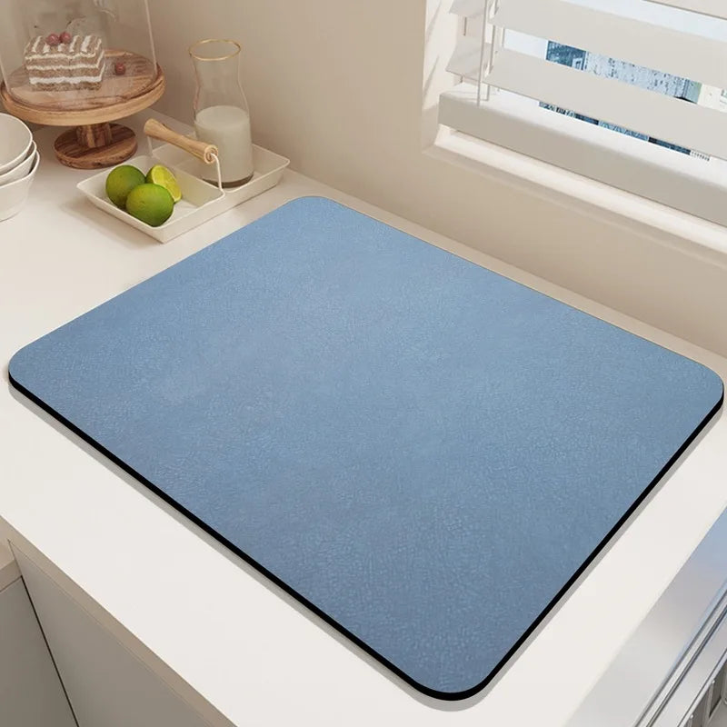 Diatomaceous Earth Kitchen Placemat - Premium Absorbent Drying Pad