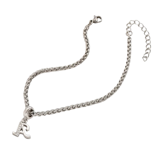 Savaé Design Initial Charm Bracelet in Gold and Silver