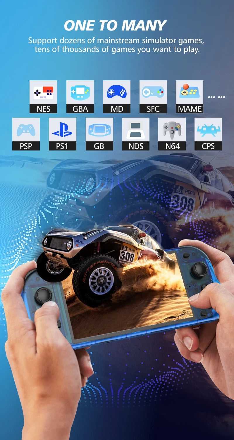Large Screen Retro Handheld Game Console - Portable Gaming Device