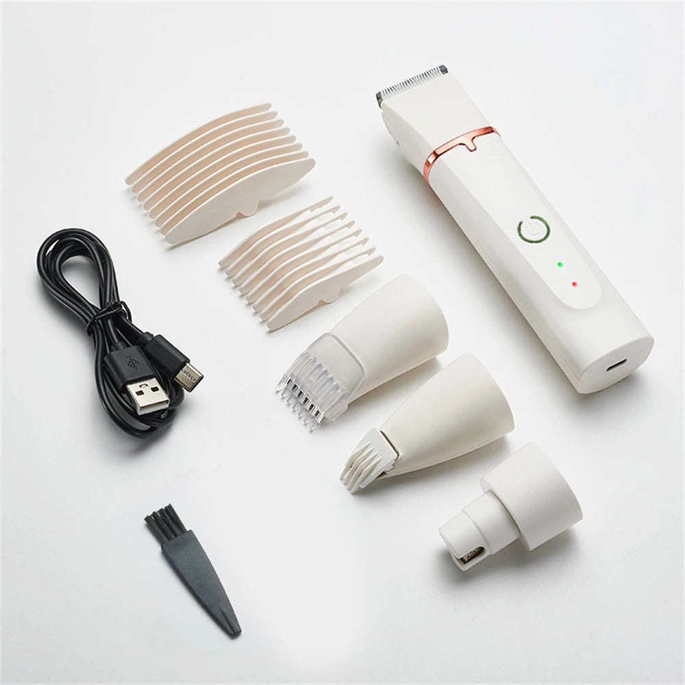 4-in-1 Pet Grooming Kit - Complete Trimmer & Nail Care Set