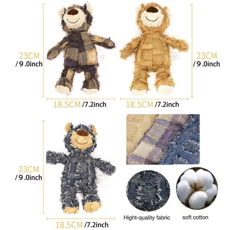 Jouet sonore en peluche pour chien - Jouet interactif en peluche pour chien