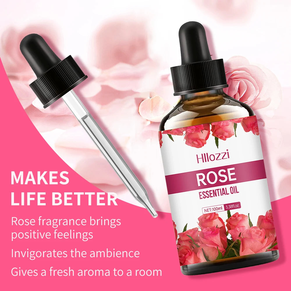 Rose Essential Oil - Face & Body Moisturizing Massage Treatment