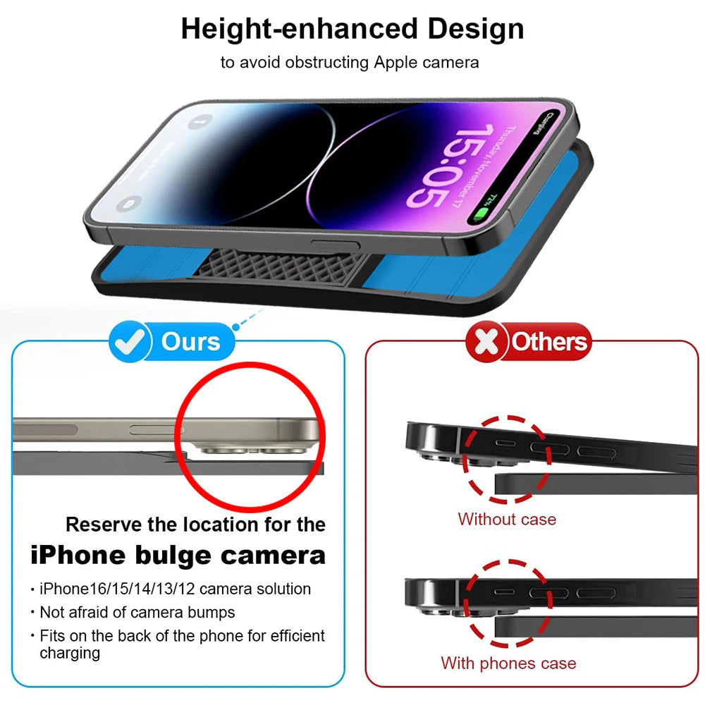 15W Fast Wireless Charging Pad - Non-Slip Rubber Mat for Car Storage