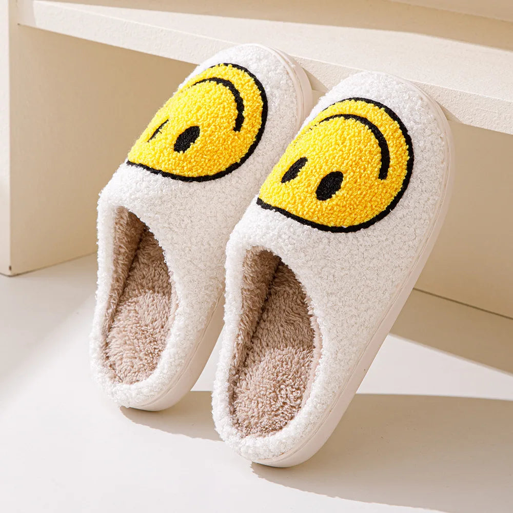 Plush Winter Slippers - Fluffy Cotton Non-Slip Indoor Shoes