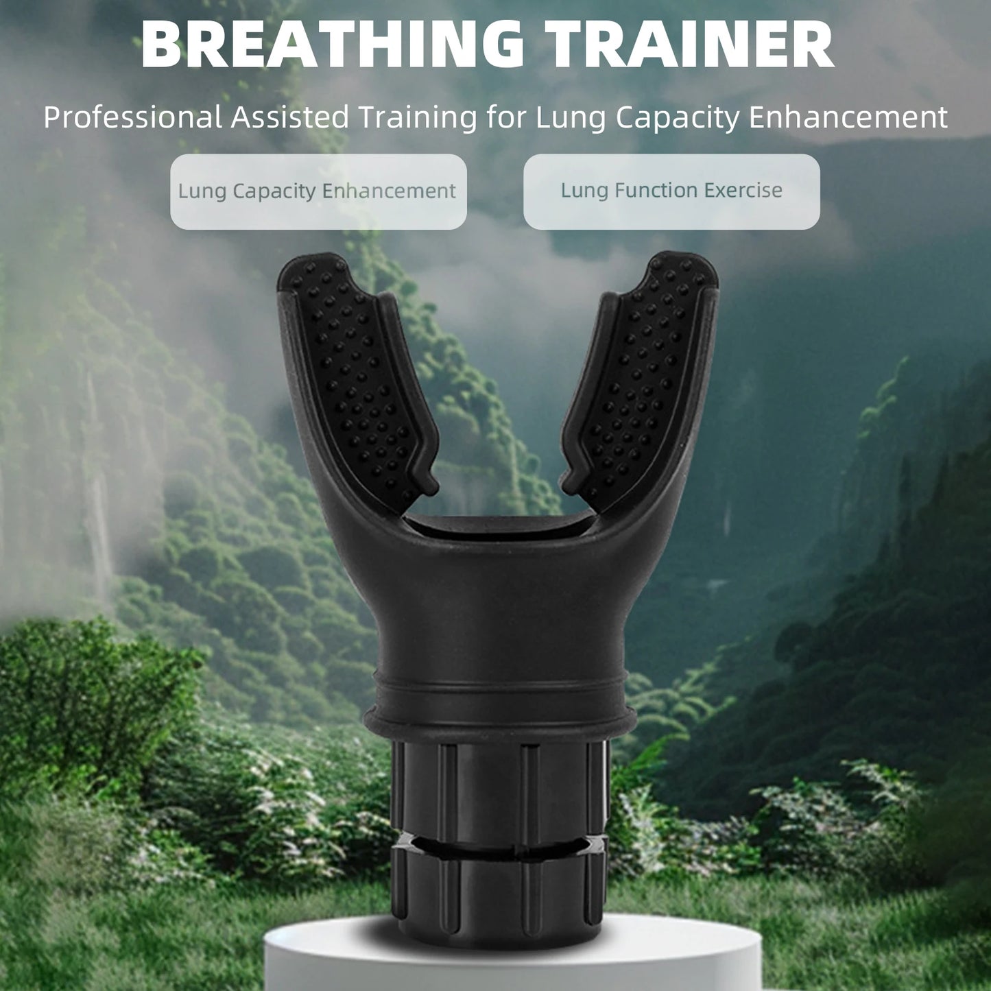 Breathing Exercise Device - Portable Lung Fitness Trainer with Adjustable Resistance