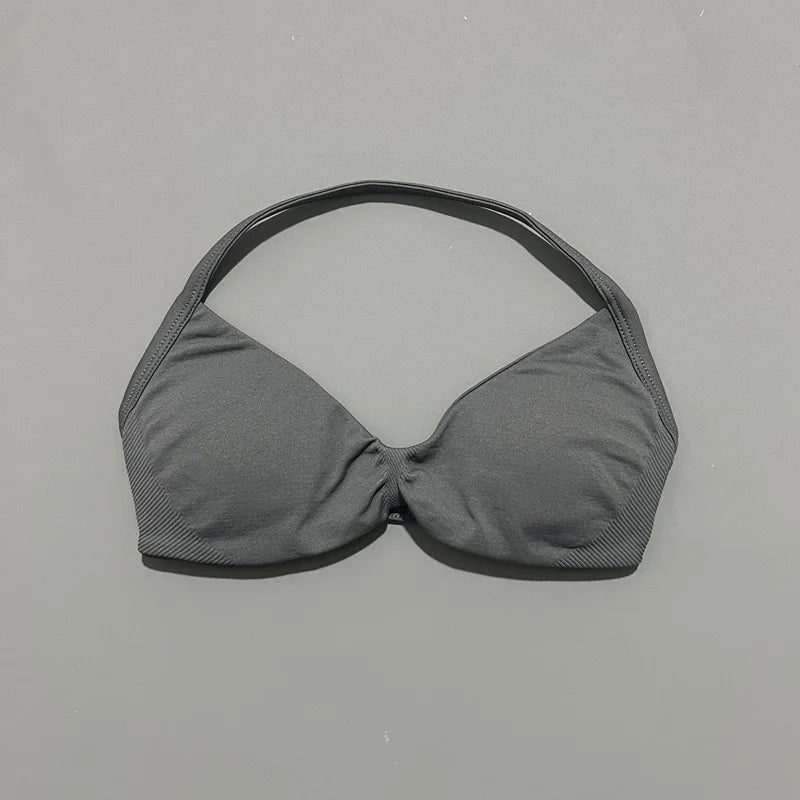 Impact Strappy Sports Bra - High Support Halter Workout Top
