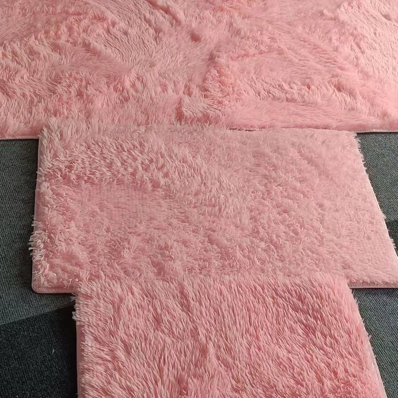 Silk Wool Solid Color Rug - Luxury Non-Slip Washable Mat