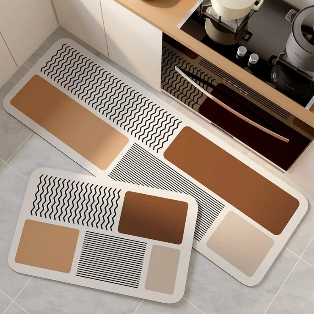 Nordic Kitchen Carpet - Washable Absorbent Bathroom Mat