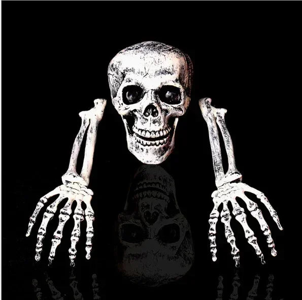 Decoración innovadora de huesos de esqueleto para Halloween: accesorio de calavera aterrador