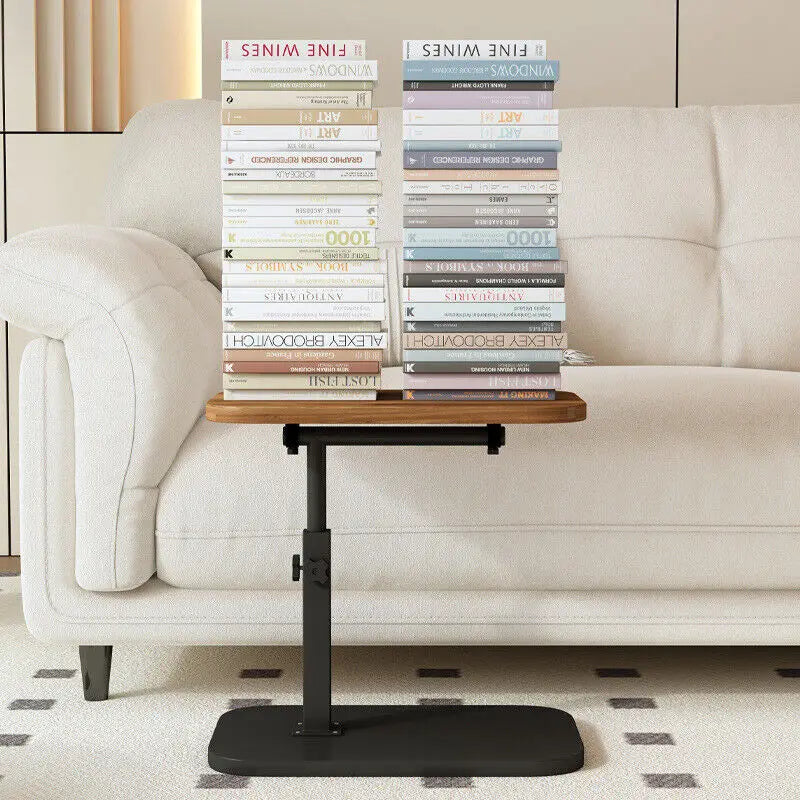 Adjustable C-Shaped Flip Sofa Side Table - Laptop Table