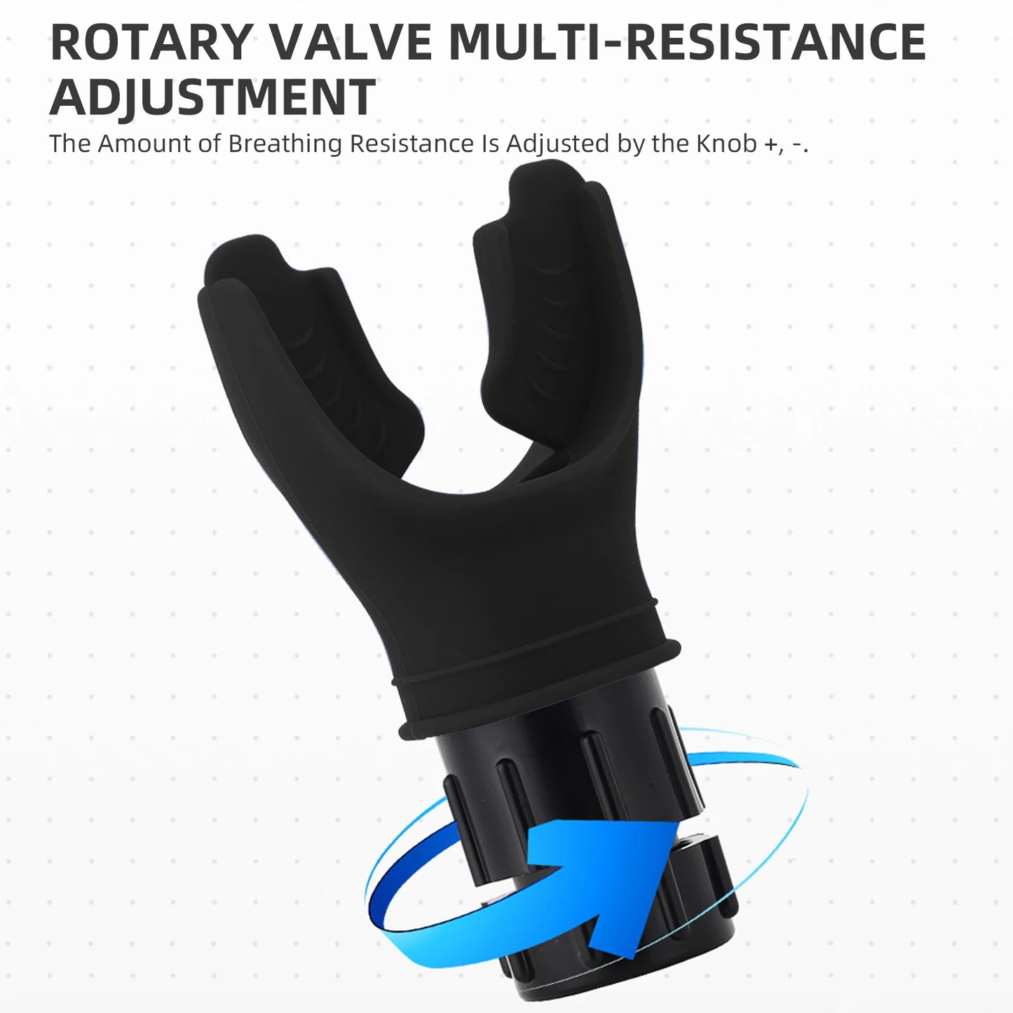 Breathing Exercise Device - Portable Lung Fitness Trainer with Adjustable Resistance