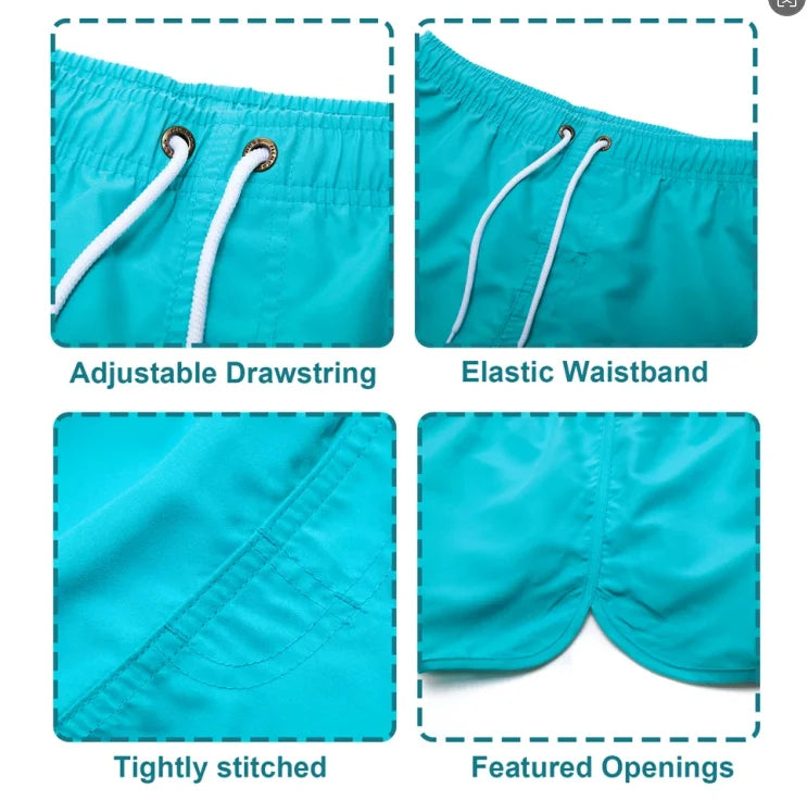 Bañador de secado rápido para hombre: pantalones de playa transpirables con bolsillos