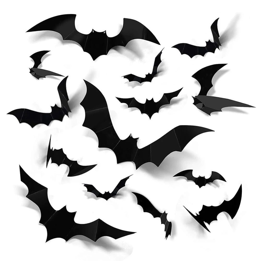 Halloween Bats Decorations - 3D PVC Wall Stickers