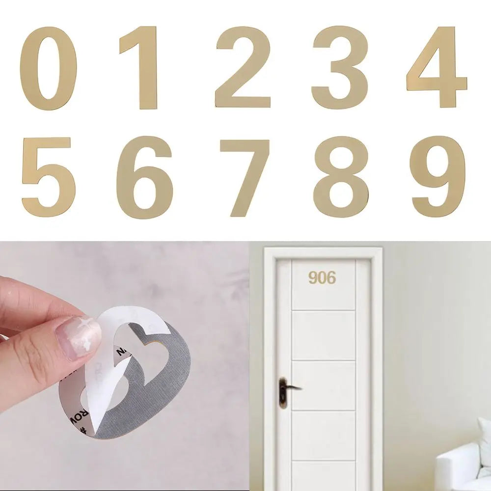 Self-Adhesive Address Number Stickers - Acrylic Door Plate Digits