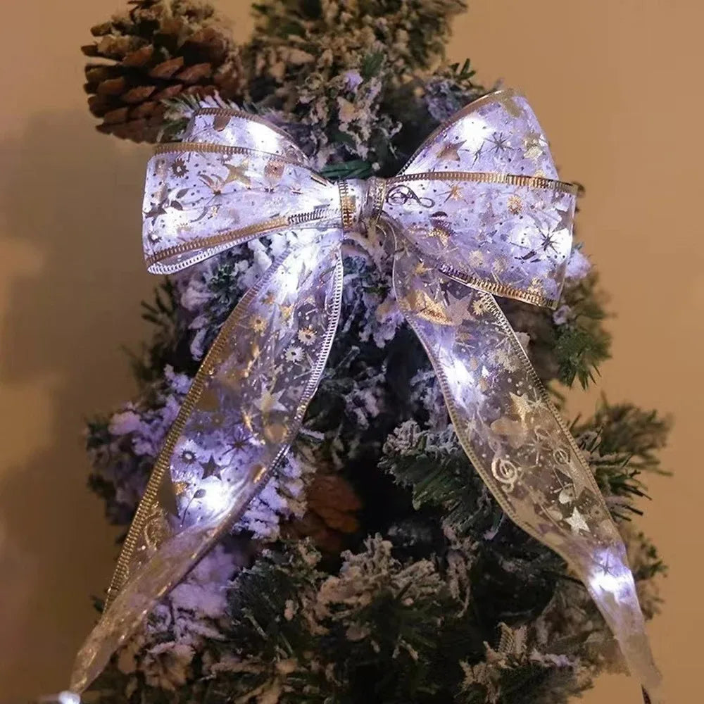 Christmas Ribbon Fairy Light - DIY Bows String Light